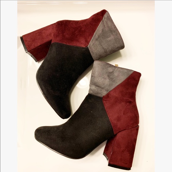 Shoes - NWOT color block boots